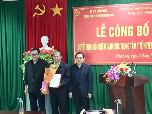 Lễ công bố Quyết định bổ nhiệm Giám đốc Trung tâm Y tế huyện Minh Long