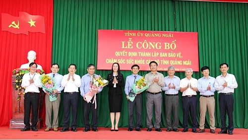 Lễ Công bố quyết định thành lập Ban bảo vệ, Chăm sóc sức khỏe cán bộ tỉnh Quảng Ngãi