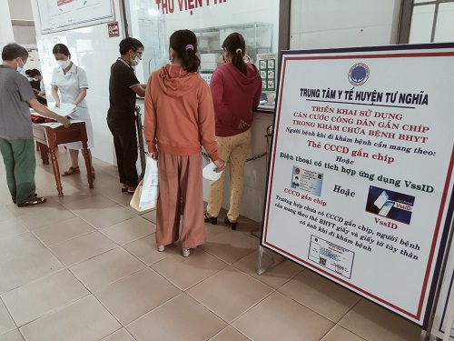 Trung tâm Y tế huyện Tư Nghĩa triển khai sử dụng CCCD gắn chíp trong Khám, chữa bệnh BHYT