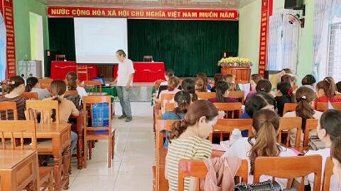 Nghĩa Hành: Tập huấn vệ sinh an toàn thực phẩm cho các trường Mầm non