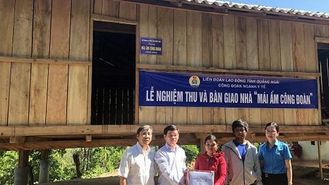 Công đoàn ngành Y tế nghiệm thu, bàn giao nhà Mái ấm Công đoàn cho đoàn viên