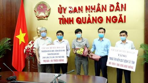 Các câu lạc bộ, doanh nghiệp ủng hộ gần 1,7 tỷ đồng giúp Quảng Ngãi phòng, chống dịch Covid-19