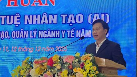 Sở Y tế Quảng Ngãi tổ chức Tập huấn ứng dụng Trí tuệ nhân tạo (AI)  cho đội ngũ cán bộ lãnh đạo, quản lý ngành Y tế năm 2025